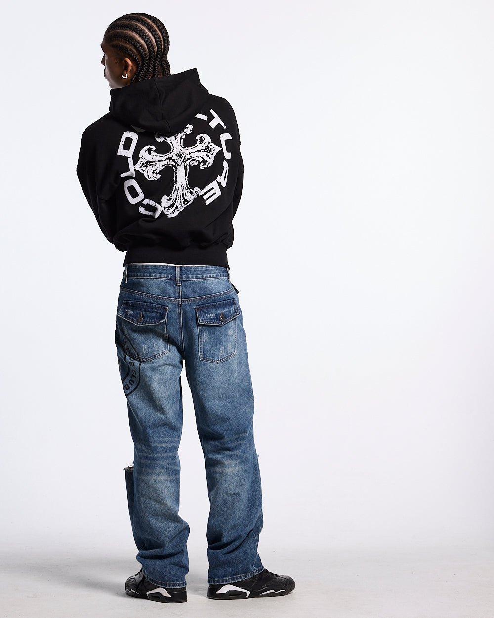 DISCHARGE HOODIE BLACK - Cold Culture #man