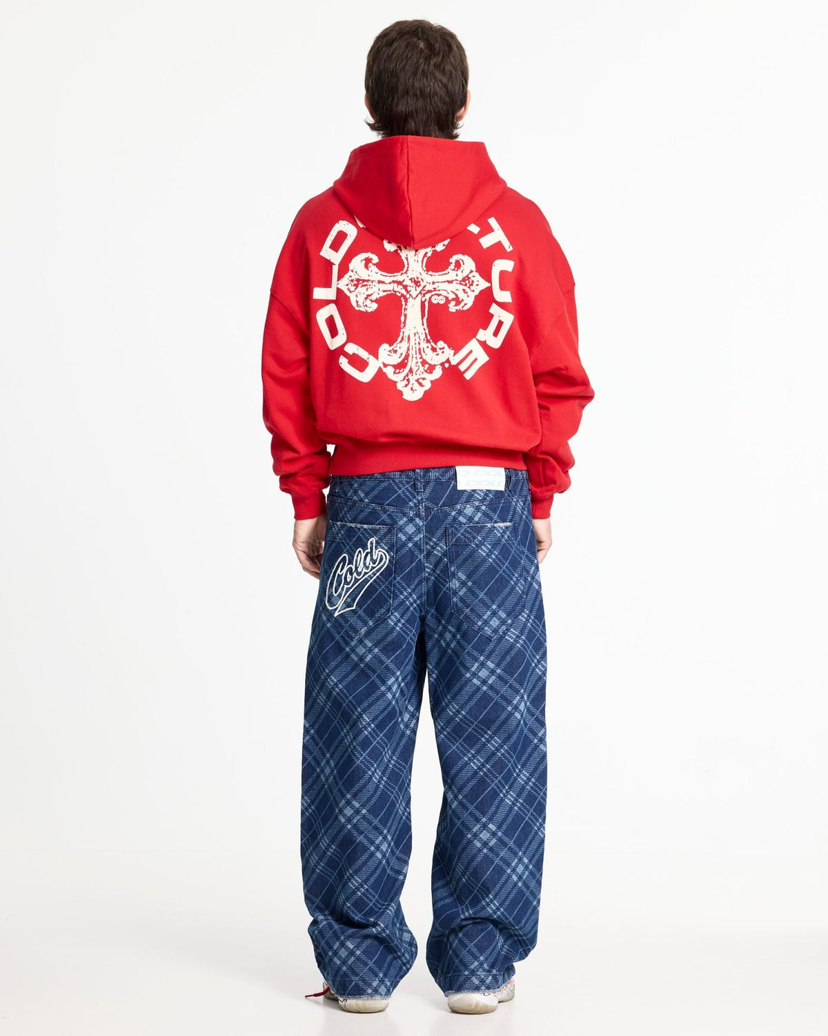 DISCHARGE HOODIE RED - Cold Culture #man