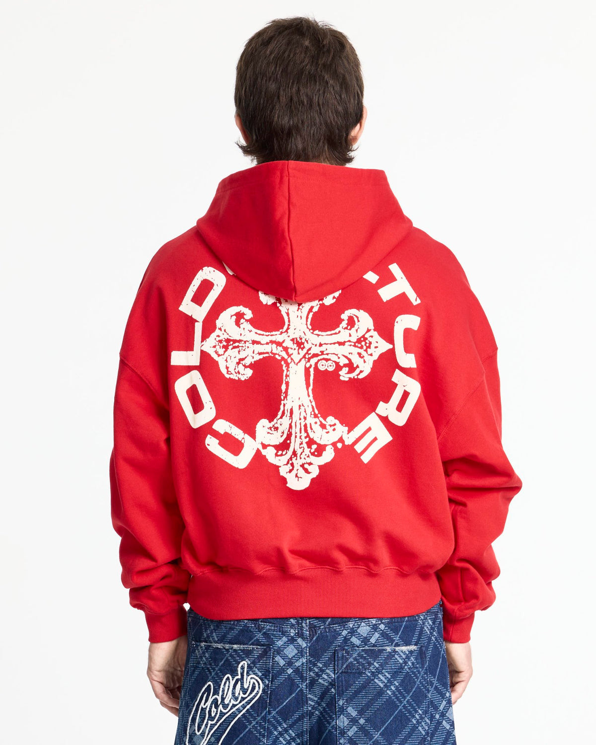 DISCHARGE HOODIE RED - Cold Culture #man