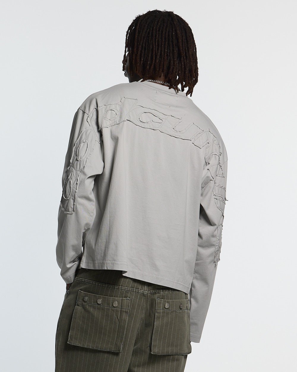 DISTRESS CURVED LONGSLEEVE DARK GREY - Cold Culture #man