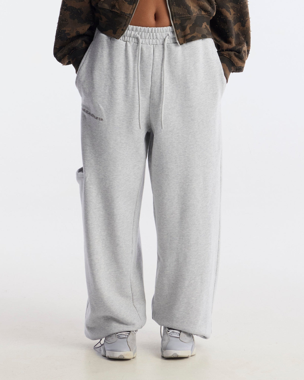 DISTRESS SWEATPANTS HEATHER GREY - Cold Culture