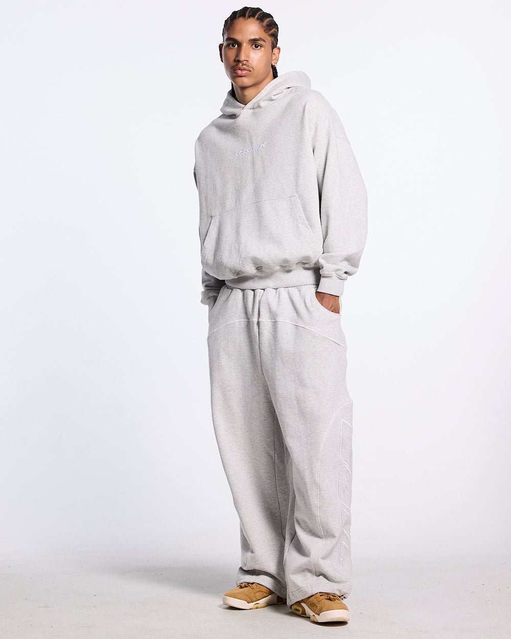 DISTRESSED DEFENSE HOODIE HEATHER GREY - Cold Culture #man