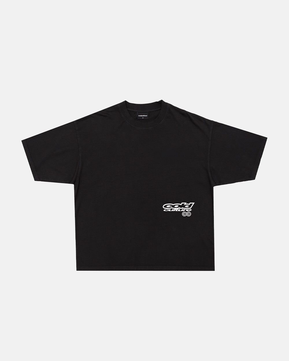 DOGS TEE BLACK - black graphic print tee, front view - Cold Culture #packshot