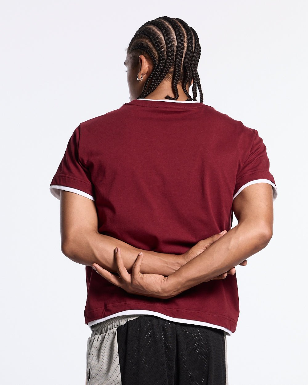 DOUBLE TEE BURGUNDY - Cold Culture #man