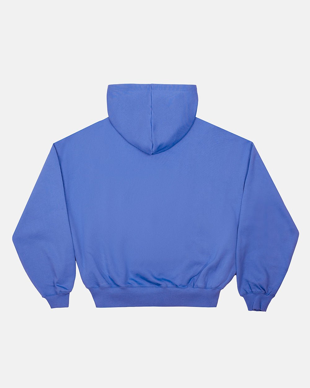 DRIVEN ZIP HOODIE BLUE & WHITE - blue zip-up hoodie, back view - Cold Culture #packshot