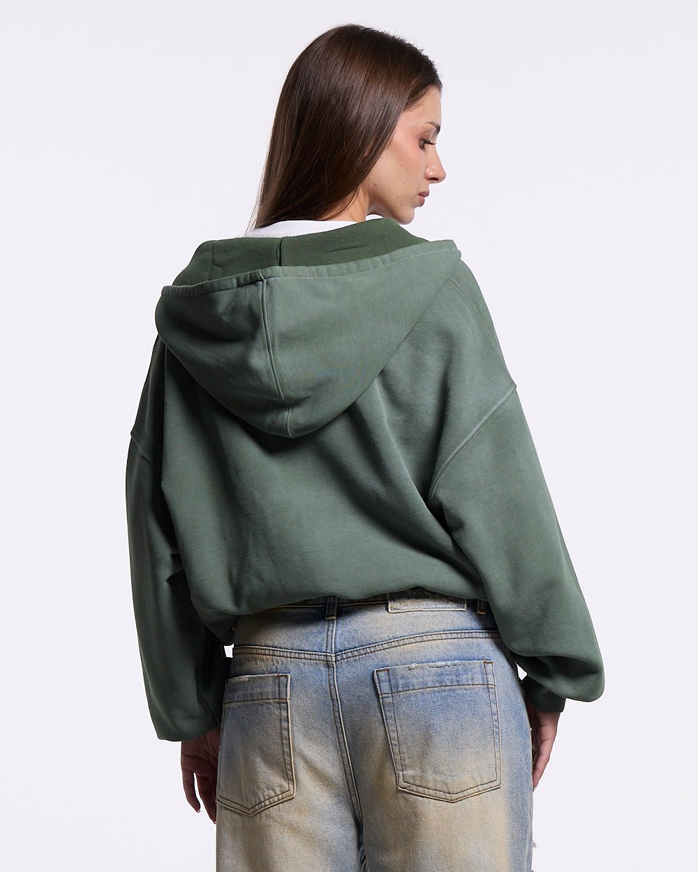 EAGLE ZIP HOODIE GREEN - Cold Culture #woman