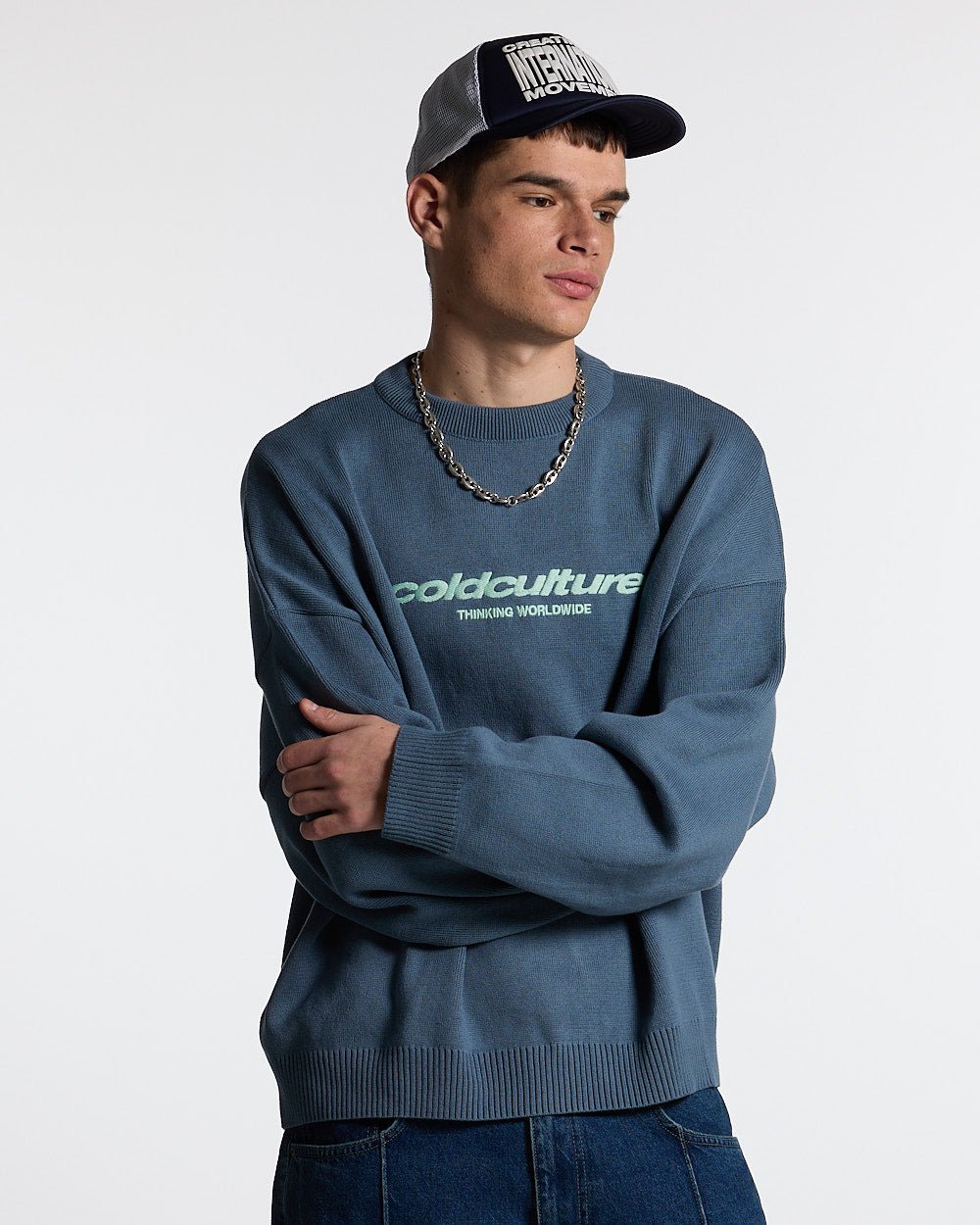 ESSENTIAL KNIT TURBULENCE BLUE - COLD CULTURE #man