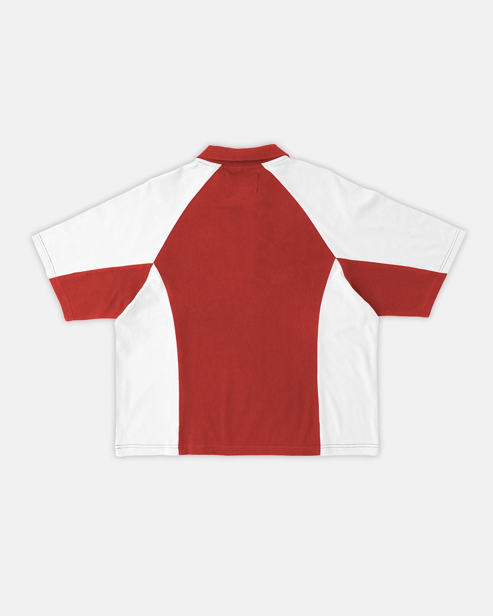 EXTREME POLO BURGUNDY AND WHITE - burgundy and white polo shirt, back view - Cold Culture #packshot