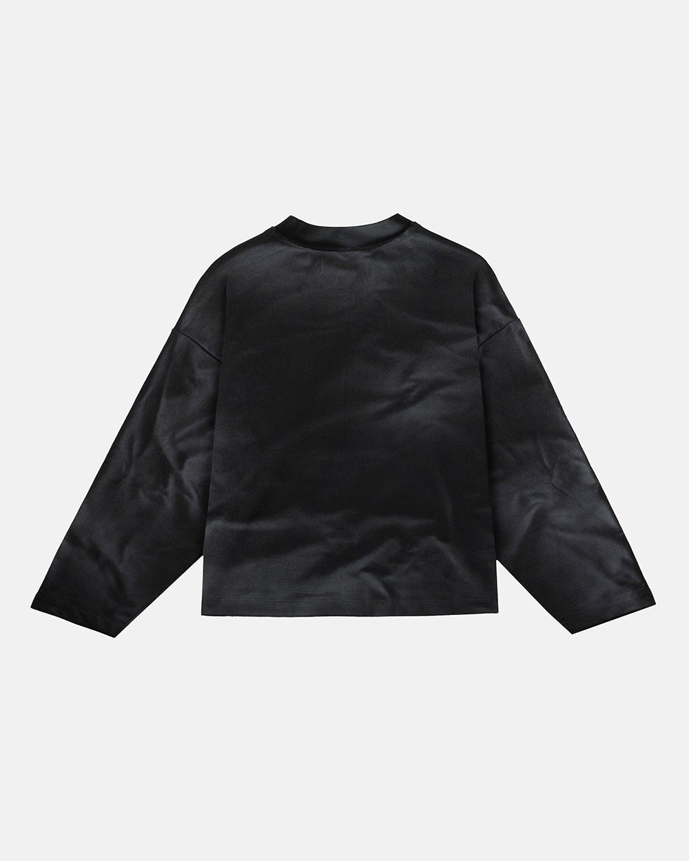 FARMER BLUES LONGSLEEVE BLACK - washed black longsleeve tee, back view - Cold Culture #packshot