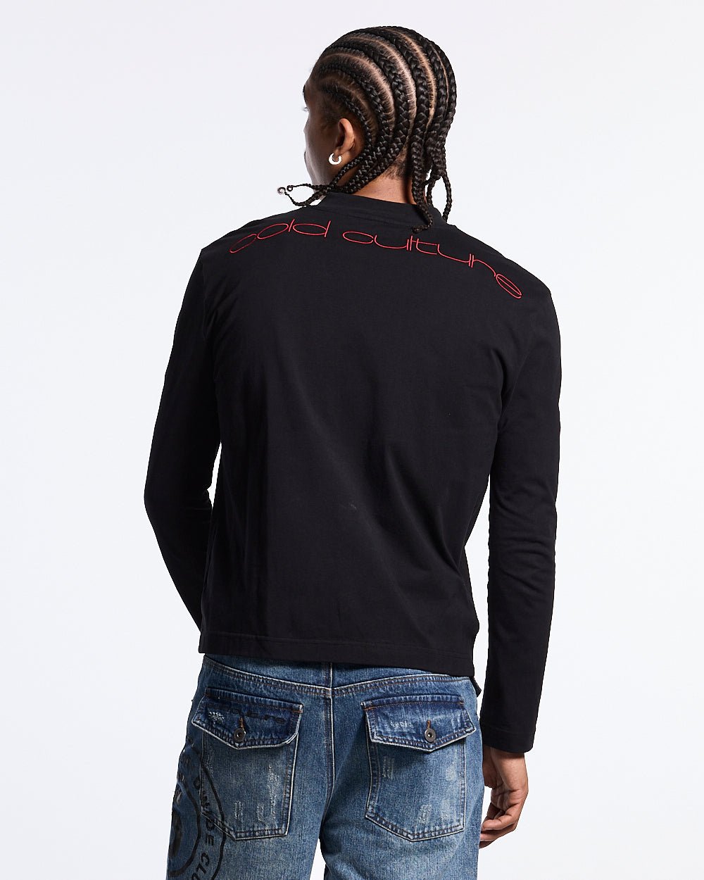 FEATHERED LONGSLEEVE BLACK - Cold Culture #man
