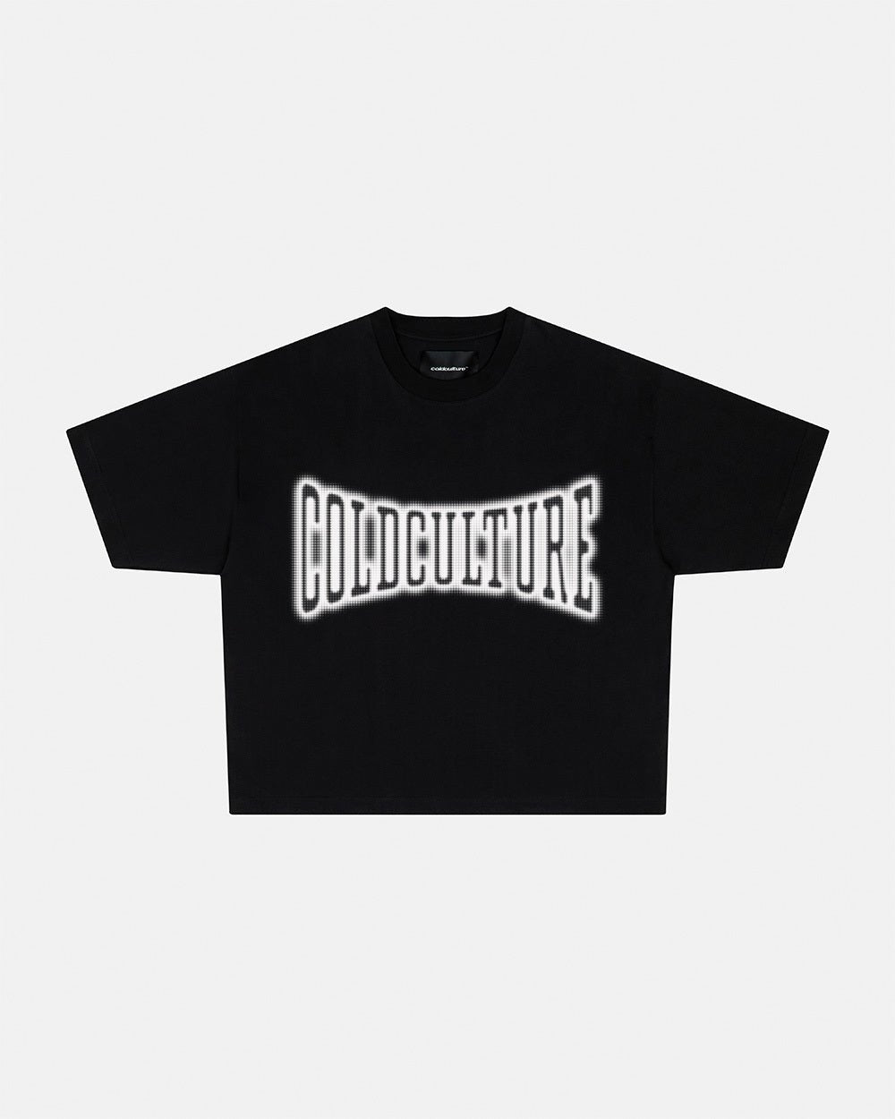 FEISTY TEE BLACK - black graphic print tee, front view - Cold Culture #packshot