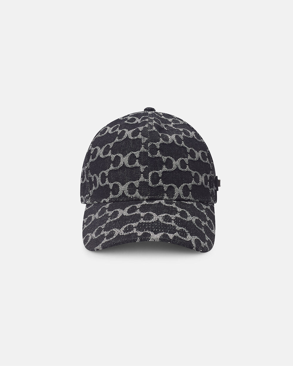 FEVER CAP BLACK - black monogram cap, front view - Cold Culture #packshot