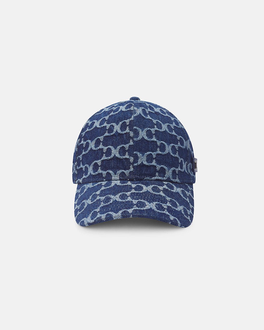 FEVER CAP BLUE - blue monogram cap, front view - Cold Culture #packshot