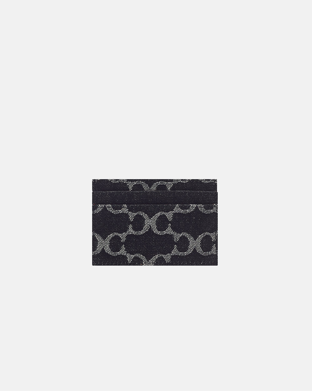 FEVER CARD HOLDER  BLACK - black monogram wallet, back view - Cold Culture #packshot