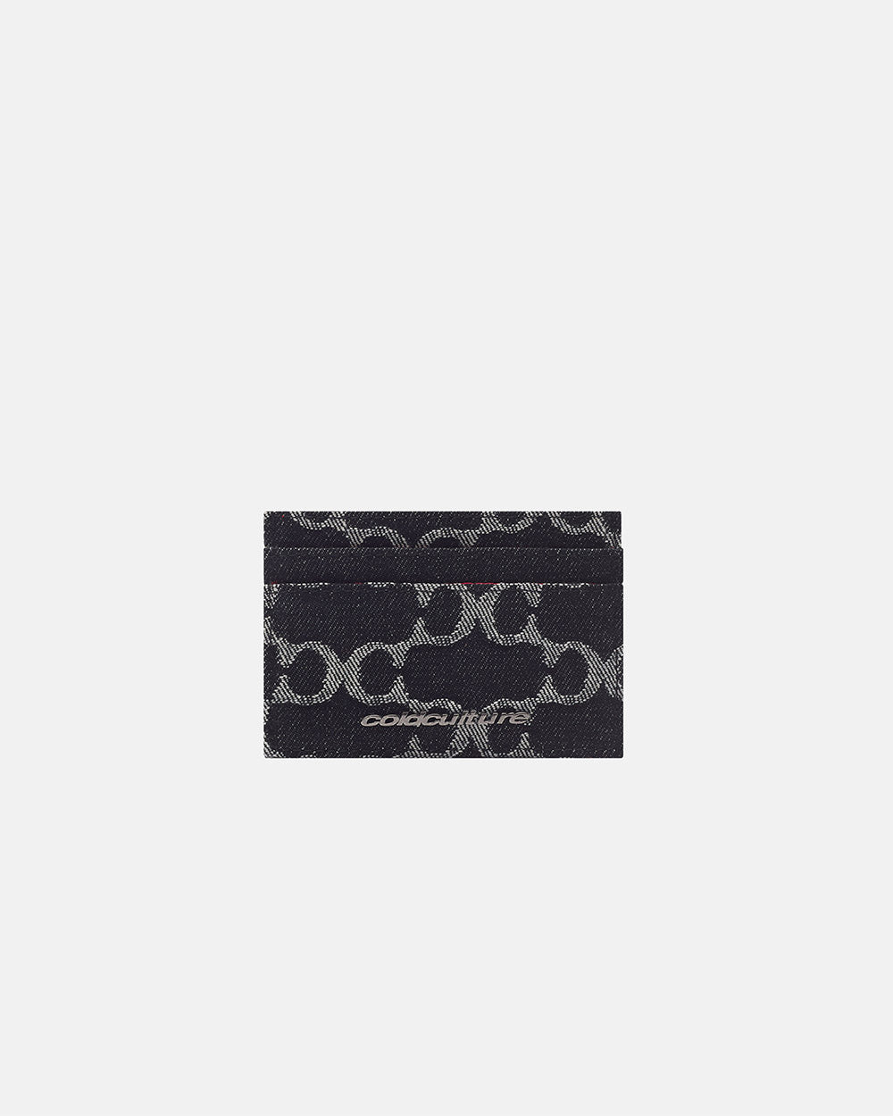 FEVER CARD HOLDER  BLACK - black monogram wallet, front view - Cold Culture #packshot
