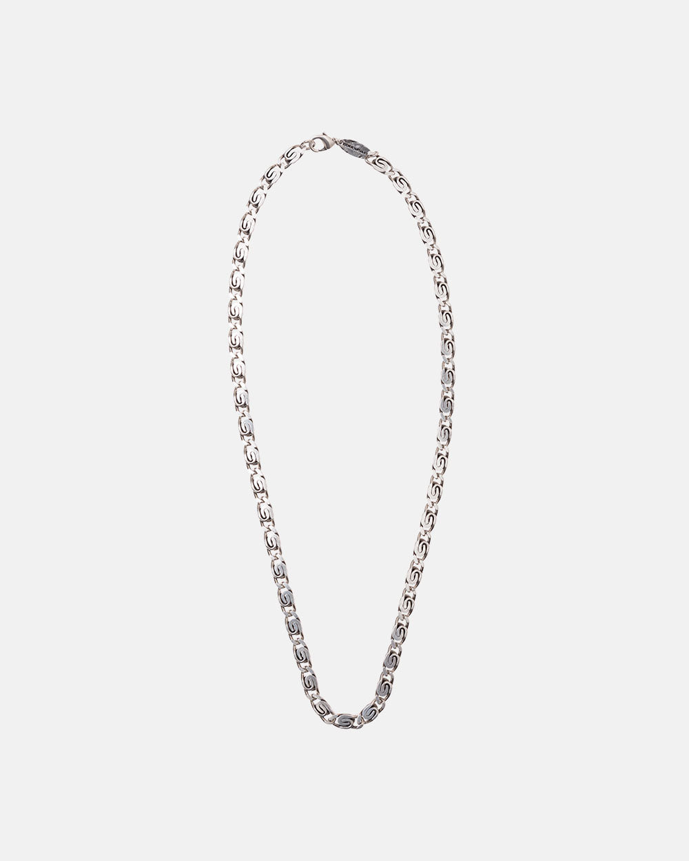 FEZ CHAIN - silver chain necklace, front view - Cold Culture #packshot