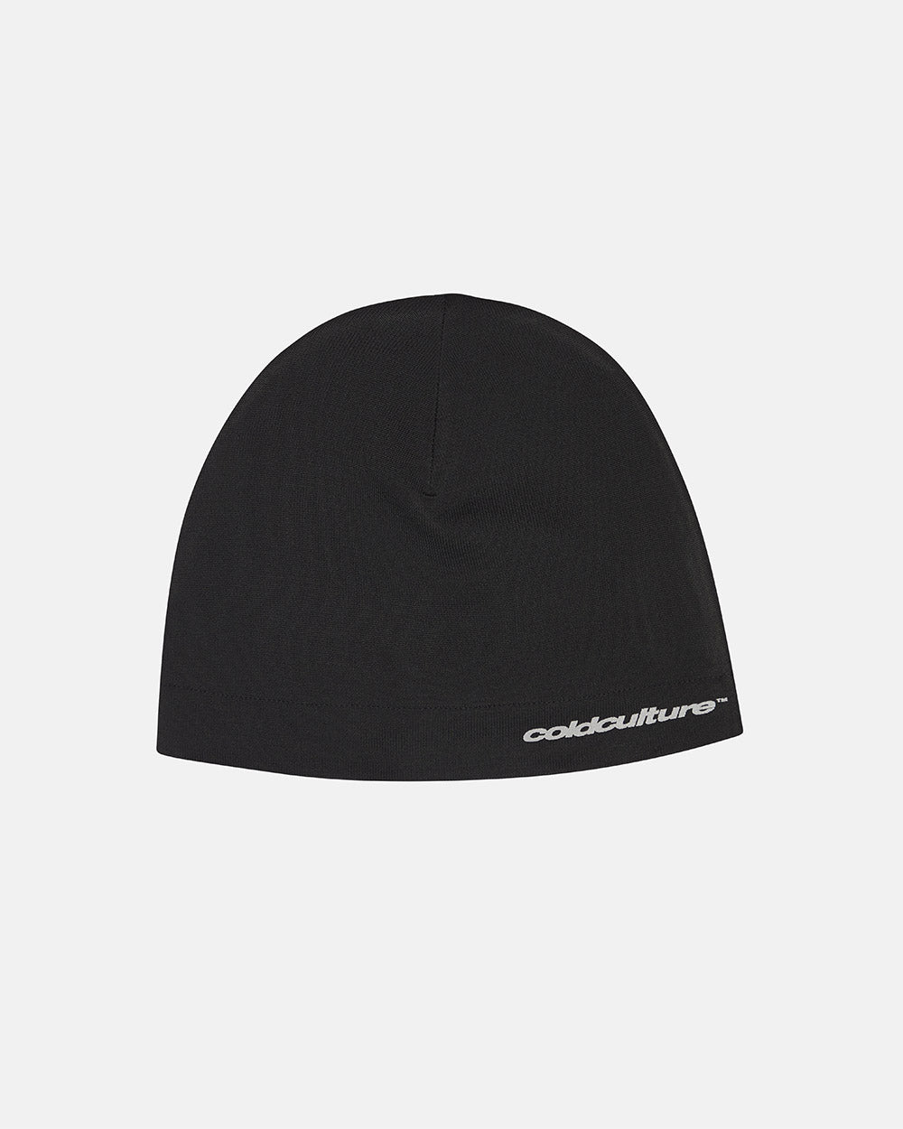 FLASH BEANIE BLACK - black beanie, front view - Cold Culture #packshot