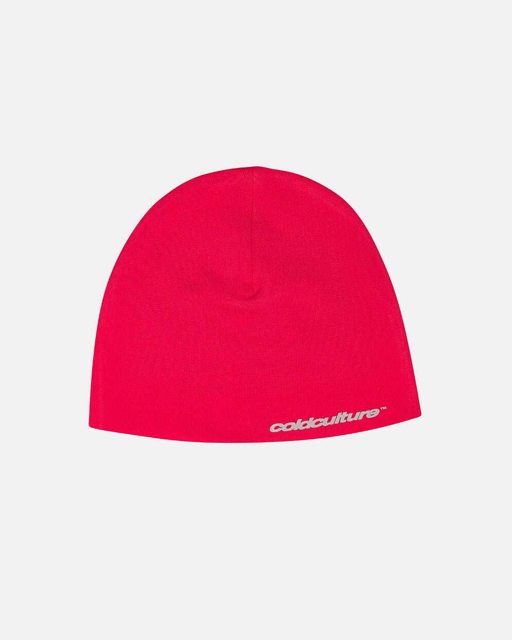FLASH BEANIE RED - red beanie, front view - Cold Culture #packshot