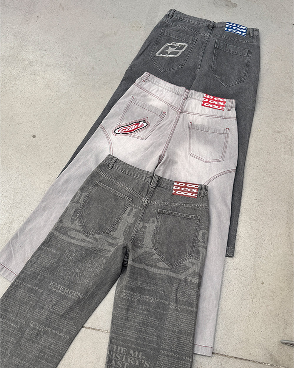FLEX V2 PANTS LIGHT TITANIUM - light grey contrast stitch pants, flat lay with matching pieces - Cold Culture