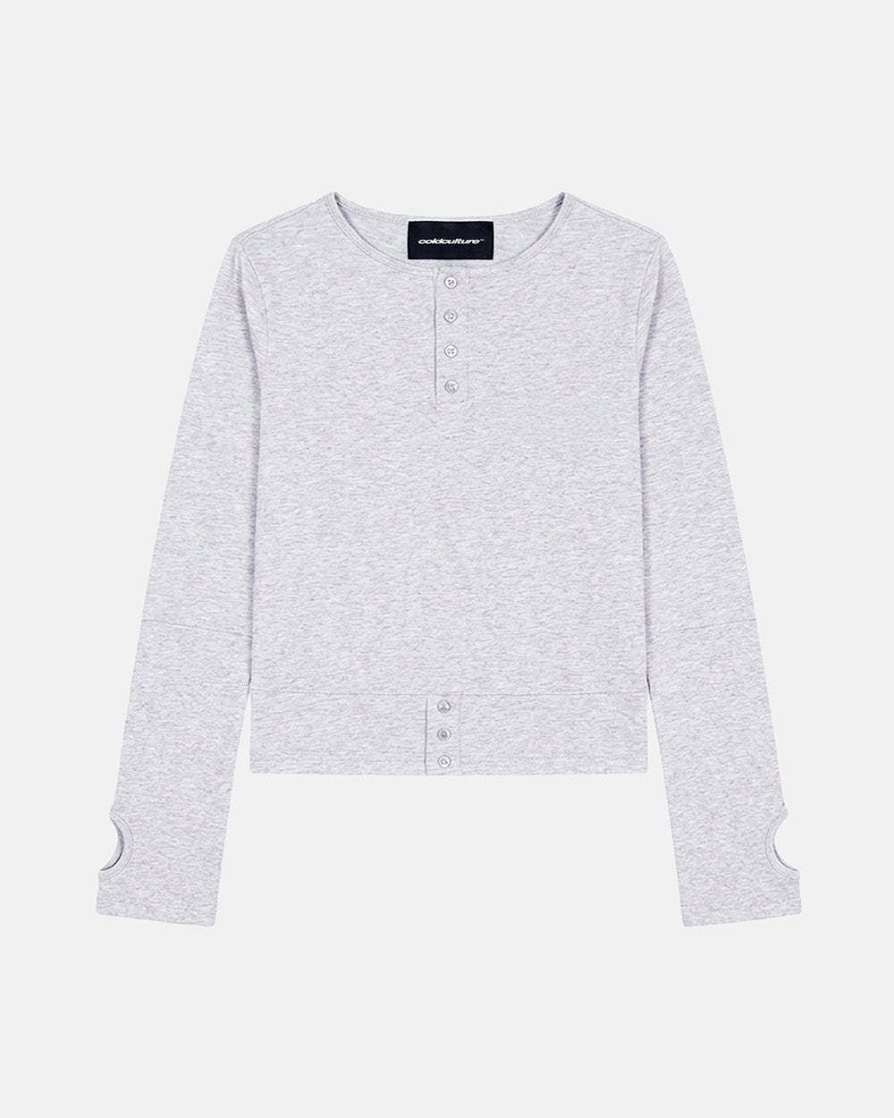 FRAME LONGSLEEVE WOMAN HEATHER GREY - Cold Culture #packshot