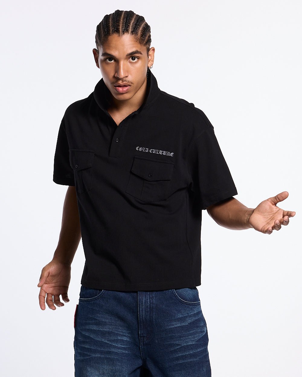 GILDED POLO BLACK - Cold Culture #man