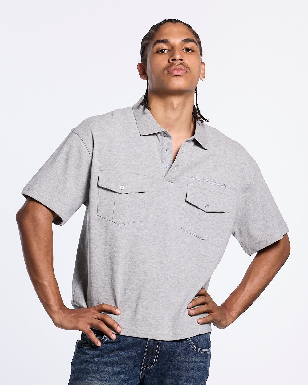 GILDED POLO HEATHER GREY - Cold Culture #man