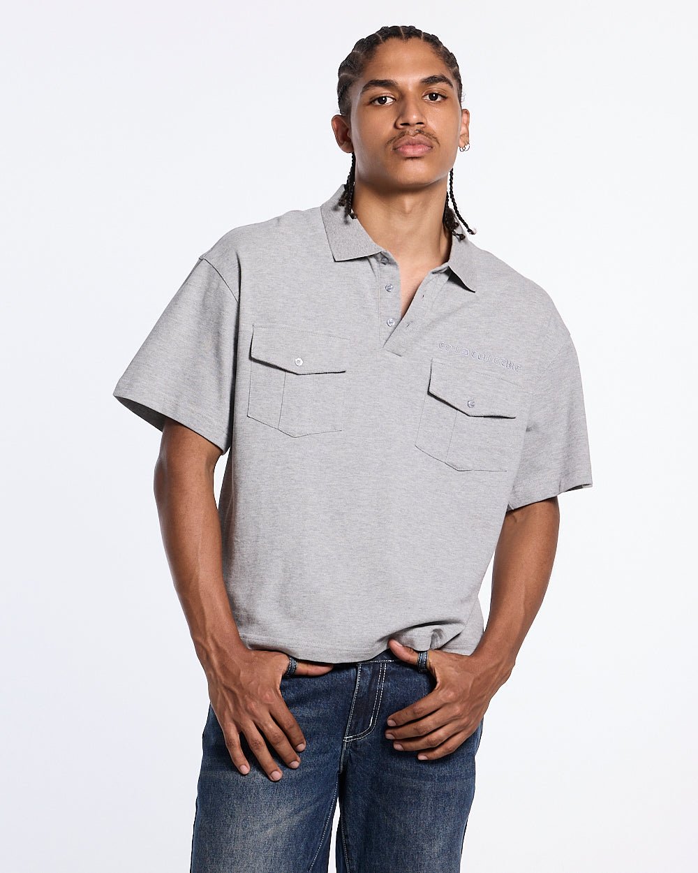 GILDED POLO HEATHER GREY - Cold Culture #man