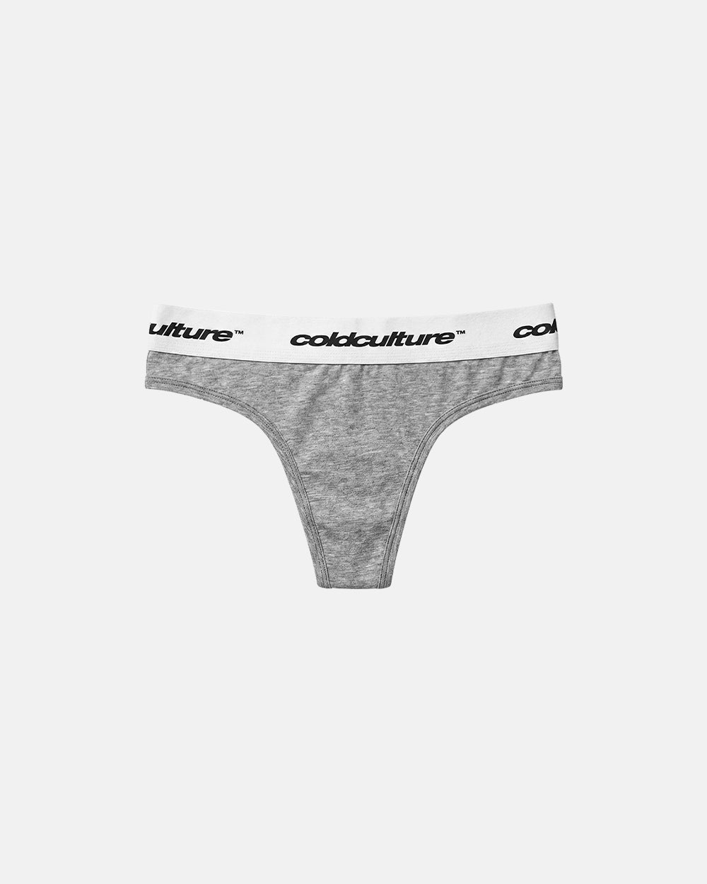 GIRLS CLUB THONG PACK WHITE AND GREY - white and grey thong two-pack, flat lay - Cold Culture #packshot