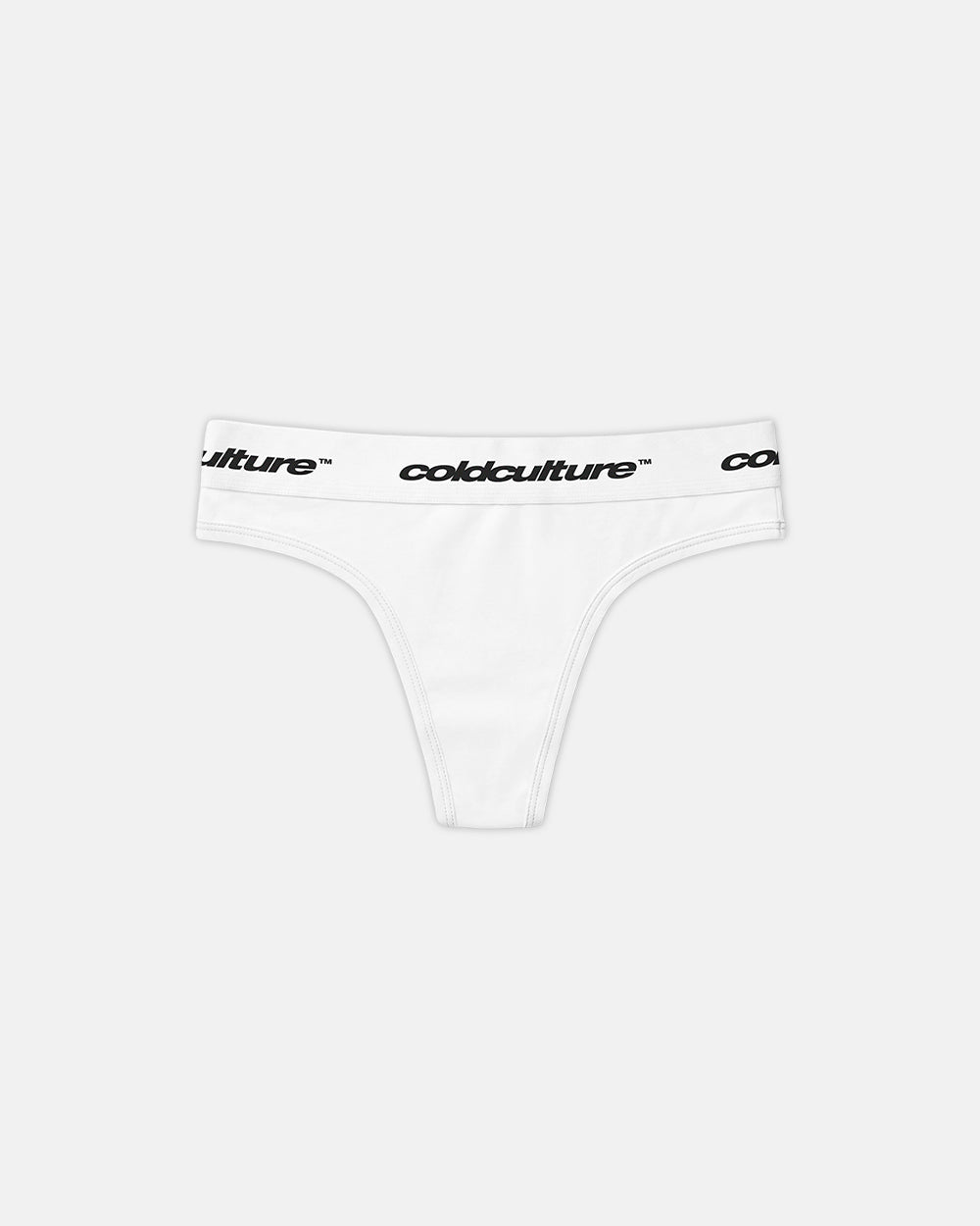 GIRLS CLUB THONG PACK WHITE AND GREY - white and grey thong two-pack, flat lay - Cold Culture #packshot