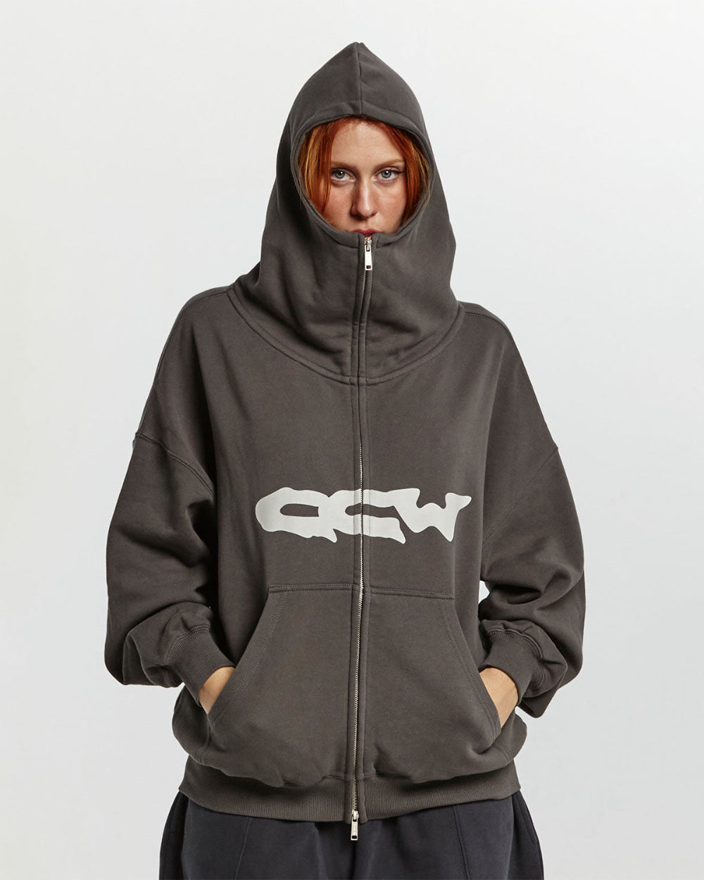 GLOBETROTTER ZIP HOODIE GREY - COLD CULTURE #woman