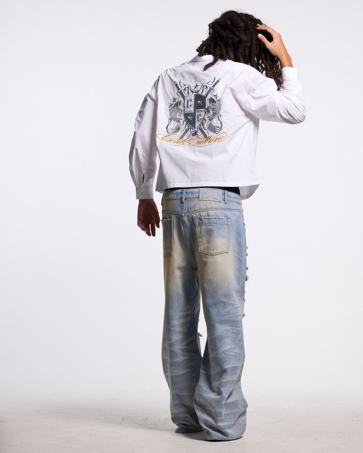GLYPH LONGSLEEVE SHIRT WHITE - Cold Culture #man