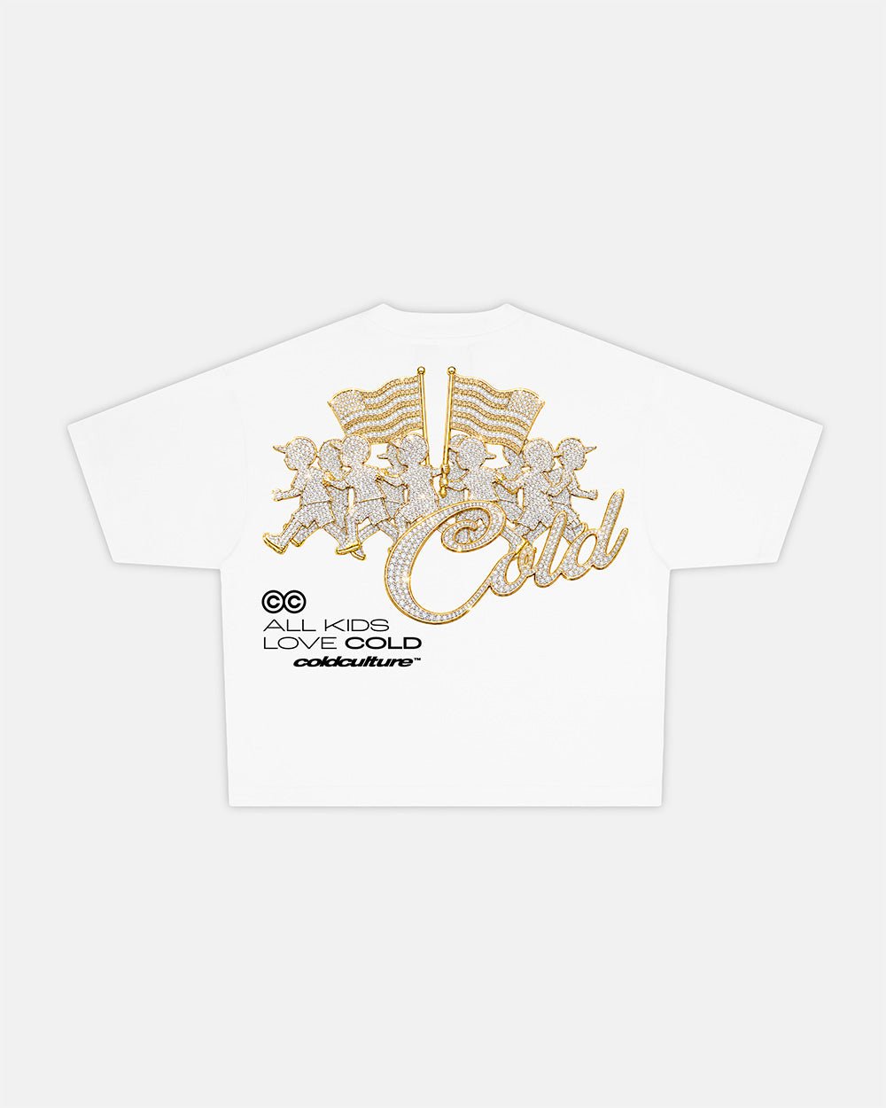 GOLD PARADE TEE WHITE - Cold Culture #packshot