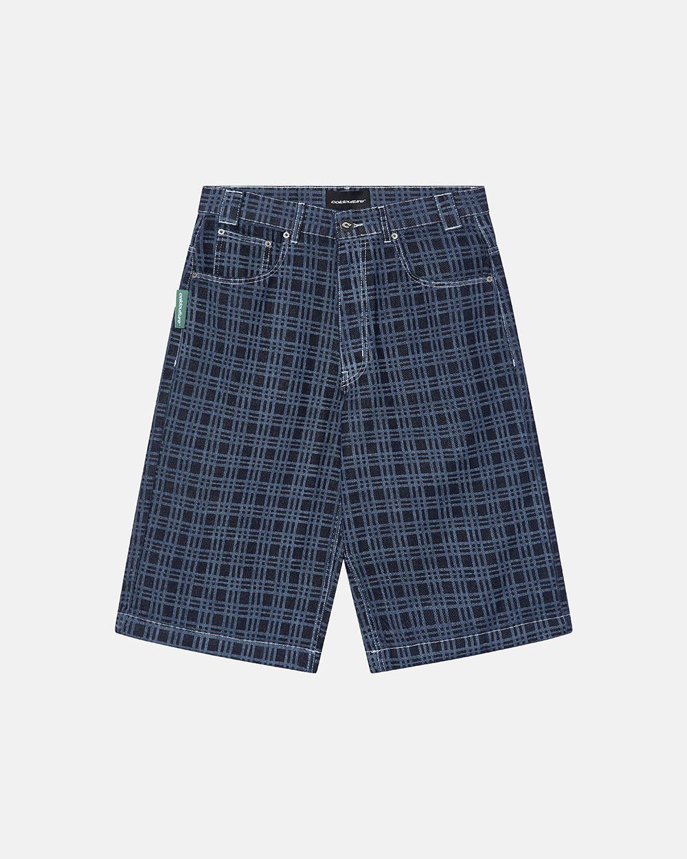 GRID JORTS TARTAN BLUE/GRAY - COLD CULTURE #packshot