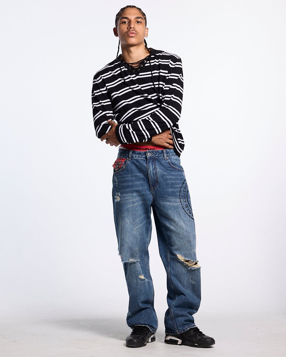 GRUNGE V1 PANTS DARK BLUE - Cold Culture #man