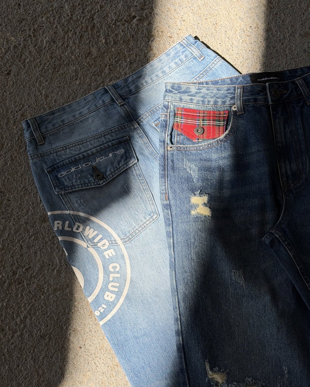 GRUNGE V1 PANTS DARK BLUE - Cold Culture