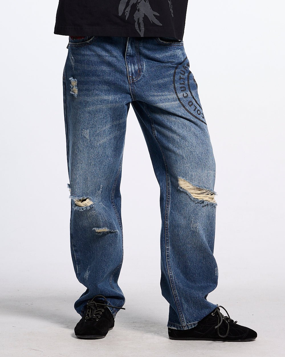 GRUNGE V1 PANTS DARK BLUE - Cold Culture