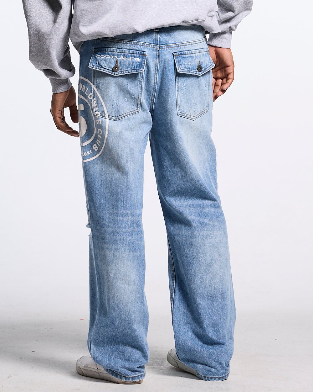 GRUNGE V1 PANTS LIGHT BLUE - Cold Culture