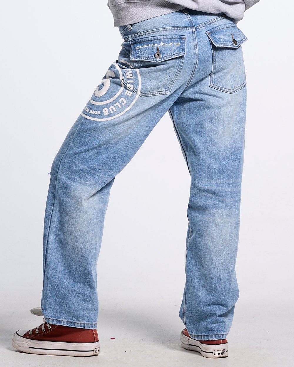 GRUNGE V1 PANTS LIGHT BLUE - Cold Culture