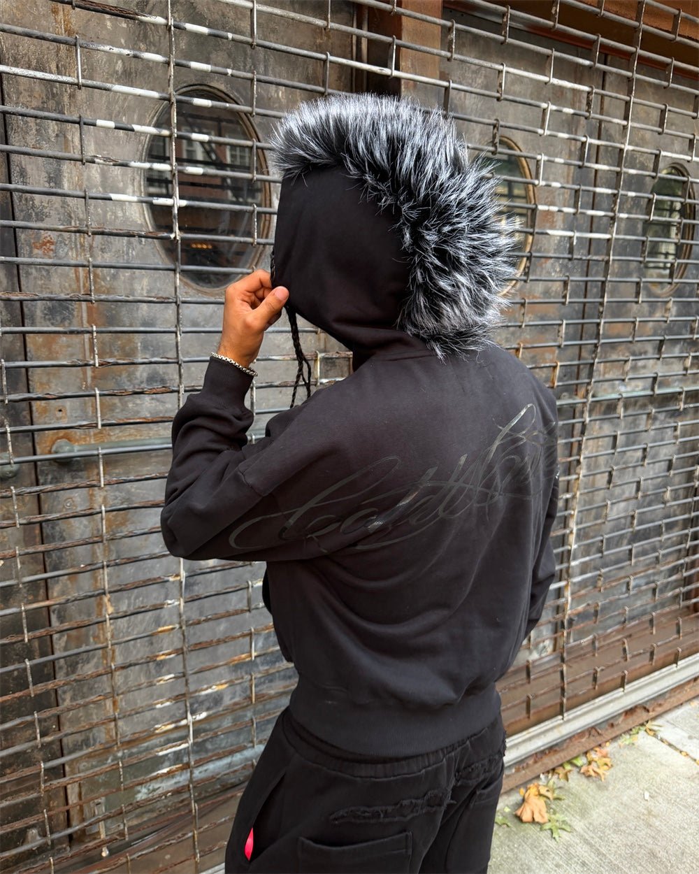 HAIRY HOODIE BLACK - Cold Culture