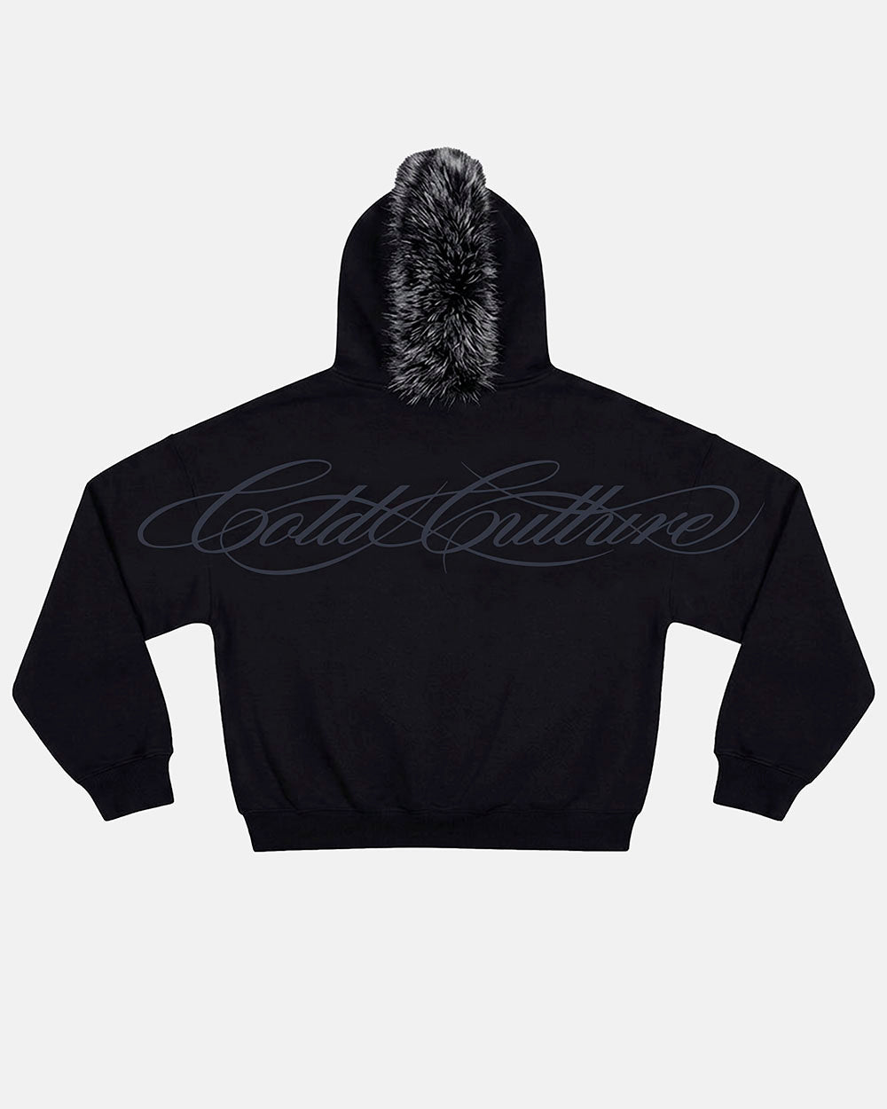 HAIRY HOODIE BLACK - Cold Culture #packshot