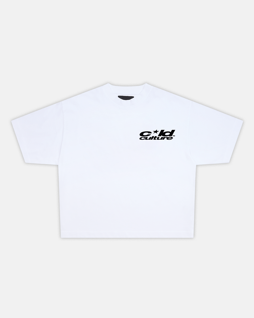 HEART ASHTRAY TEE WHITE - white graphic print tee, front view - Cold Culture #packshot
