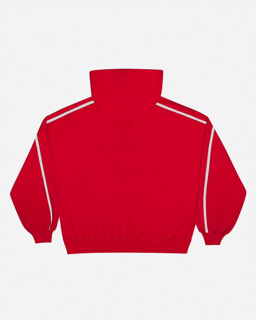 HIT THE TARGET HOODIE RED - red graphic print hoodie, back view - Cold Culture #packshot