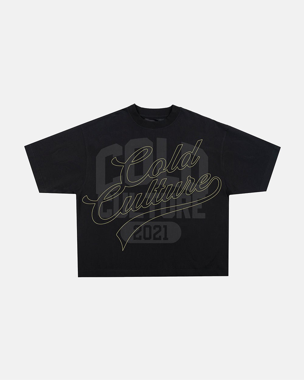 HOMERUN TEE BLACK - black graphic print tee, front view - Cold Culture #woman