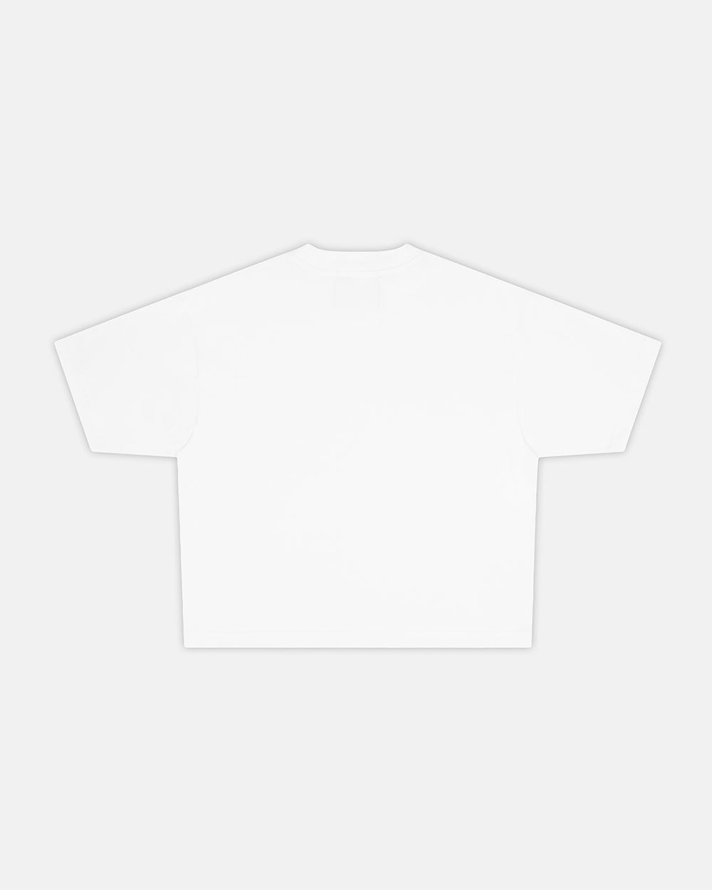 HOT TEE WHITE - white slogan print tee, back view - Cold Culture #packshot