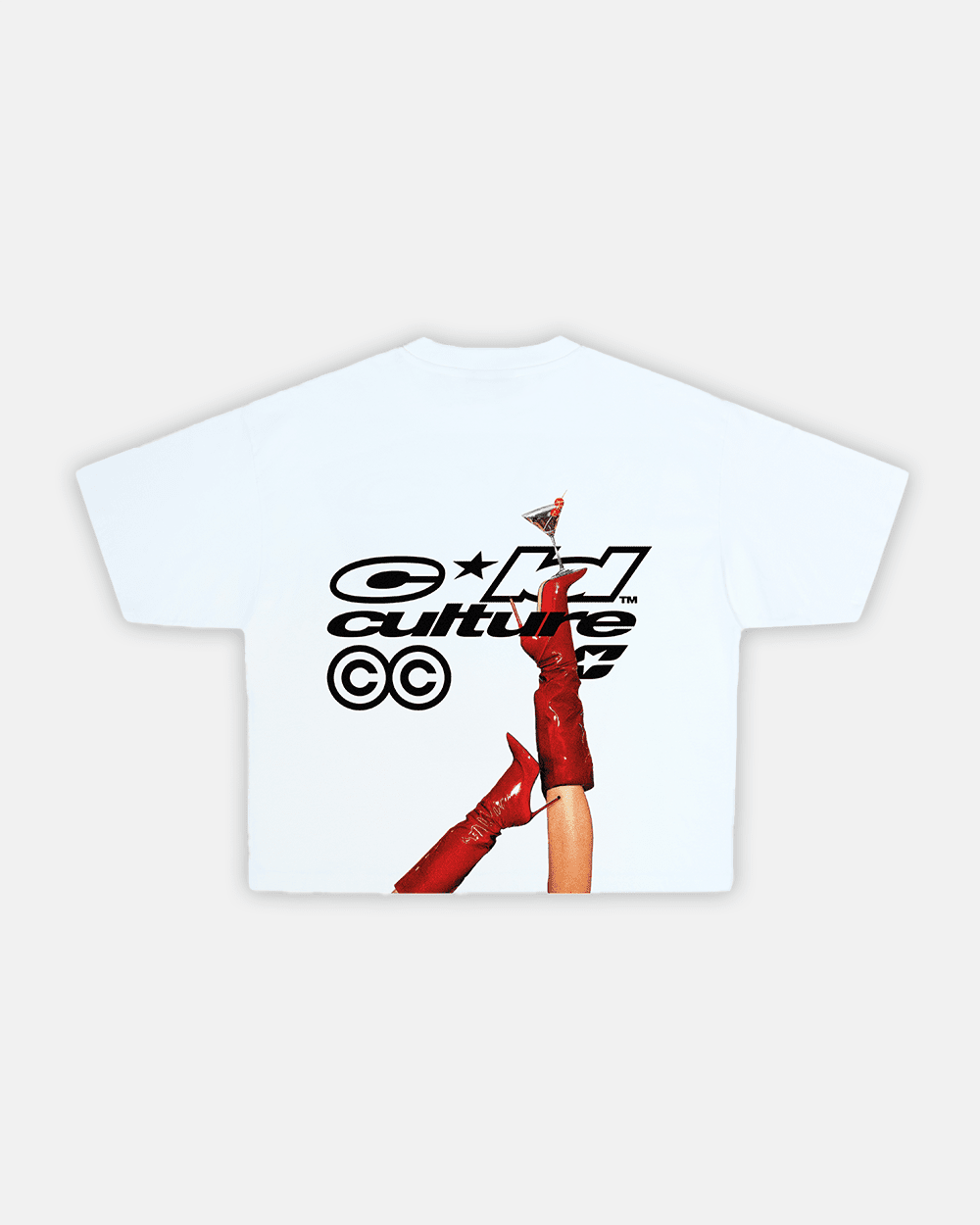I SWEAR ITS WATER TEE WHITE - white graphic print tee, back view - Cold Culture #packshot