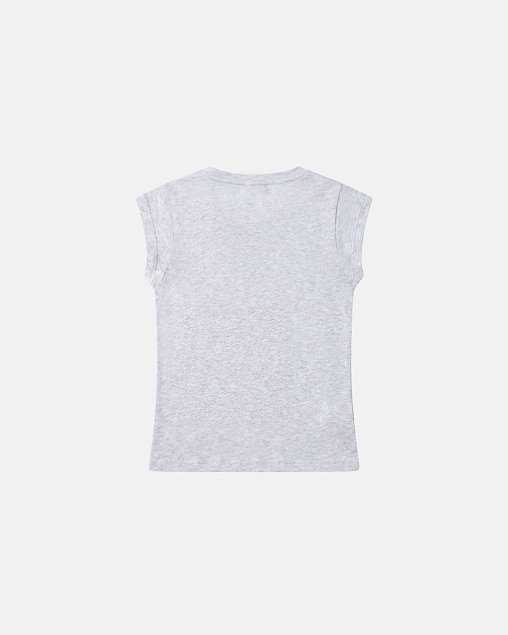 ICON BABY TEE HEATHER GREY - heather grey graphic print women's tee, back view - Cold Culture #packshot