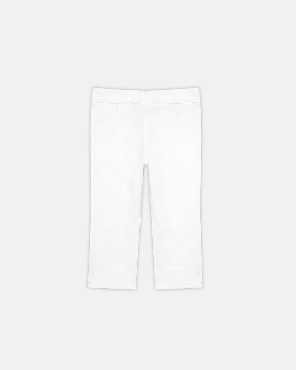 ICON CAPRI WHITE - white cropped women's pants, back view - Cold Culture #packshot