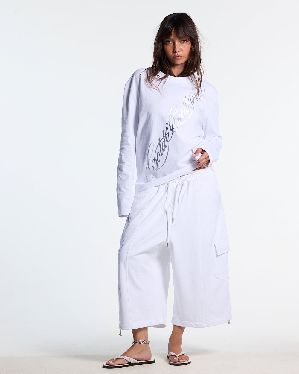 ICON PARACHUTE SHORT WHITE - Cold Culture #woman