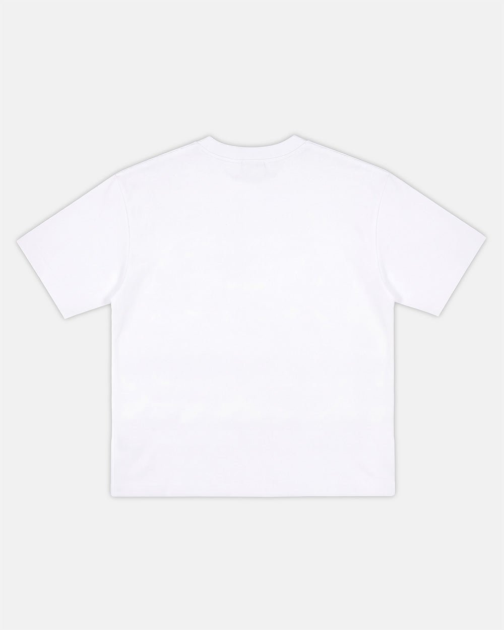 ICON TEE WHITE - white graphic print tee, back view - Cold Culture #packshot