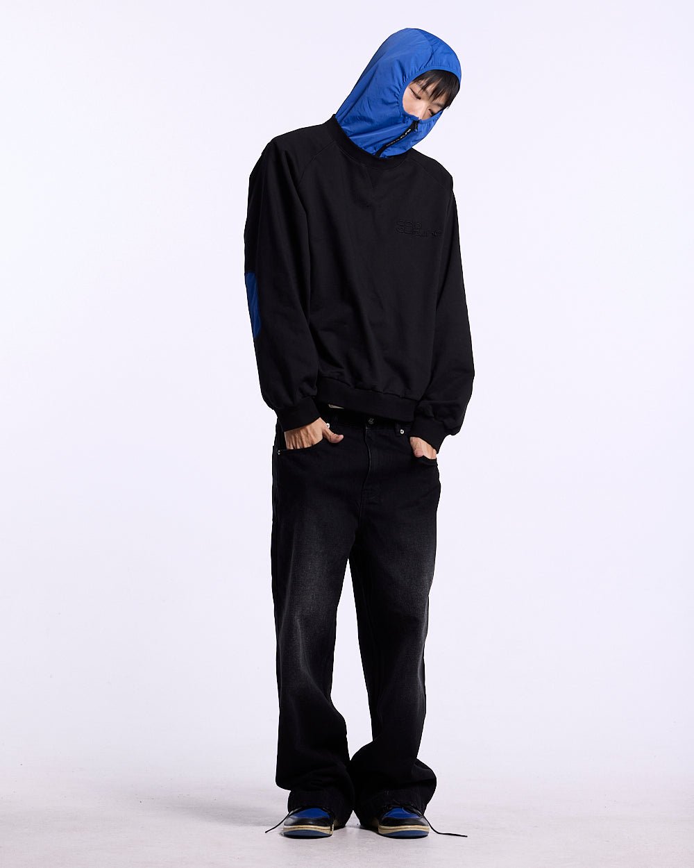 INTERCEPT CREWNECK BLACK AND NAVY - Cold Culture #man